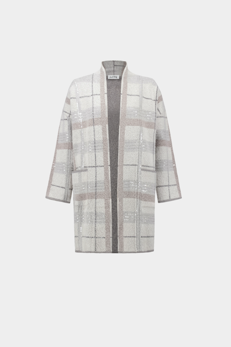 Joseph Ribkoff Plaid Casual Cardigan 264956