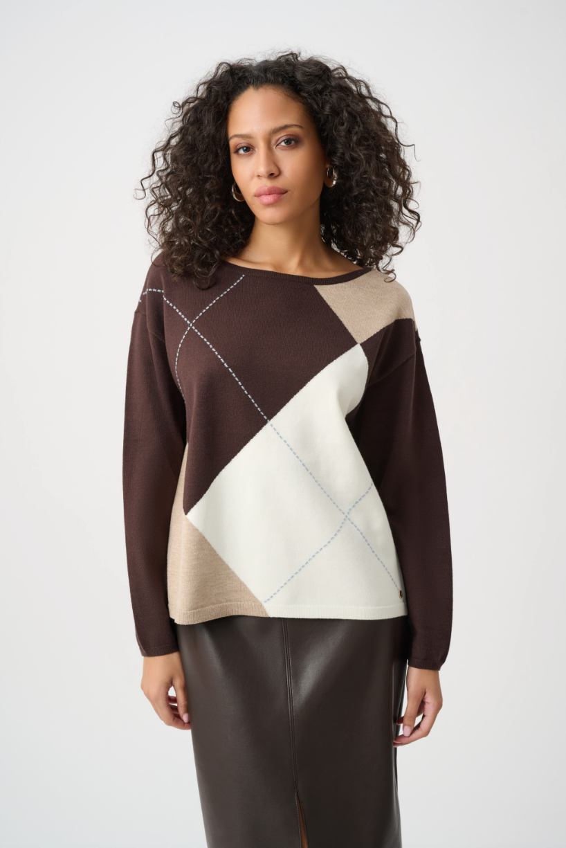 Joseph Ribkoff Chic Boat Neck Pullover Style 263948