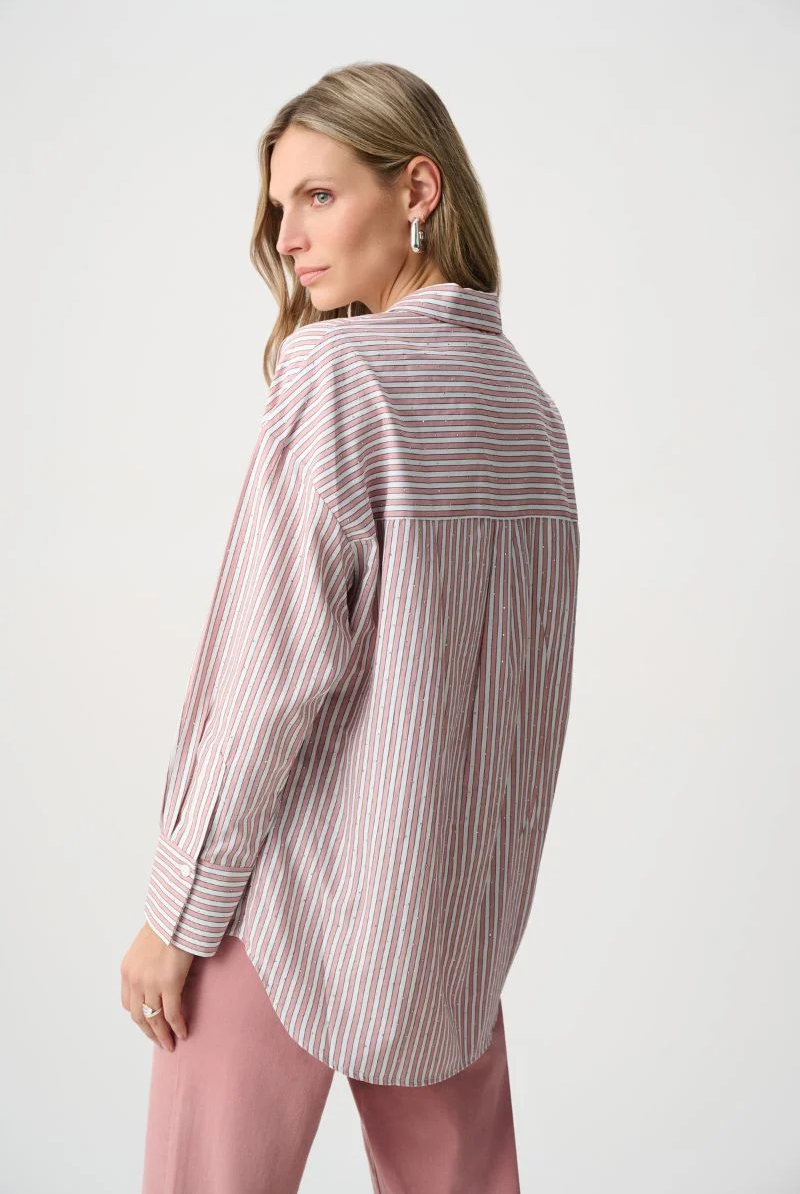 Joseph Ribkoff Striped Button Closure Shirt Style 261931