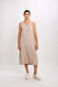DOLCEZZA Sleeveless Round-neck Midi Dress Style 24260