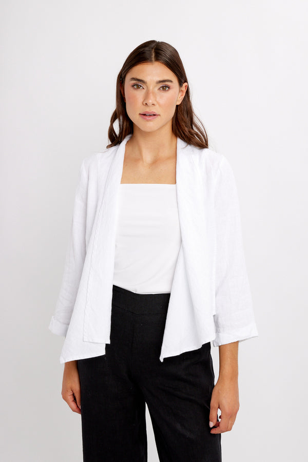 DOLCEZZA White Woven Cardigan Style 24251