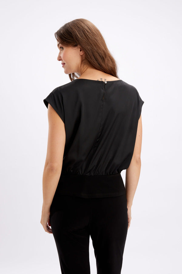 Frank Lyman Dual-Fabric T-shirt Style 246388