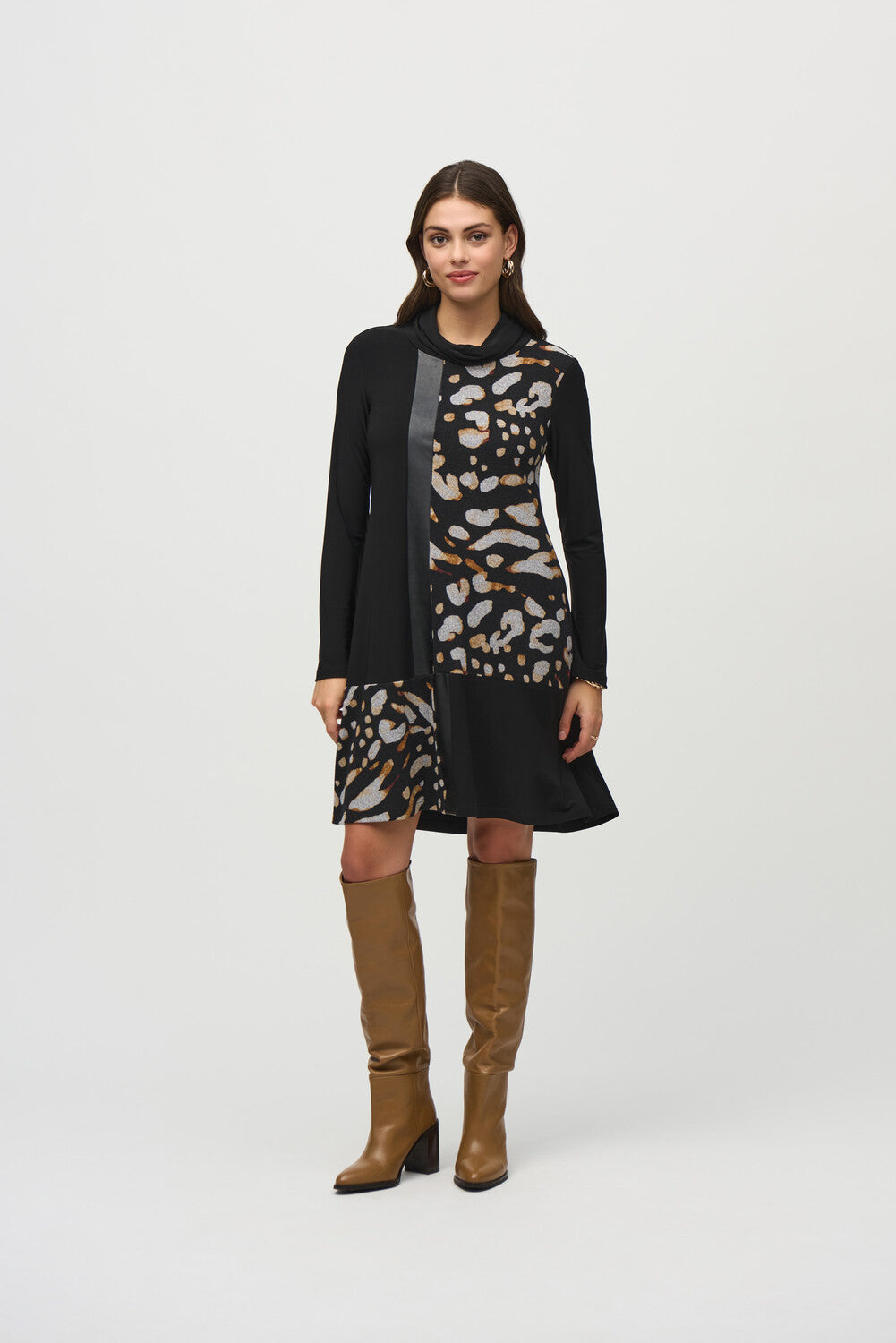 Joseph Ribkoff Sweater Animal A-line Dress Style 244028