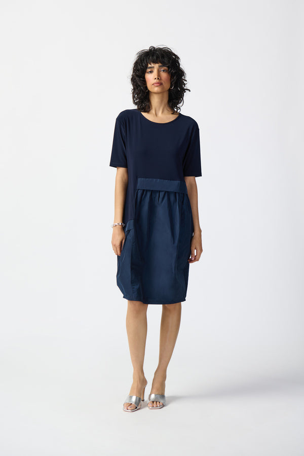 JOSEPH RIBKOFF Two-tone Voluminous Dress Style 241049