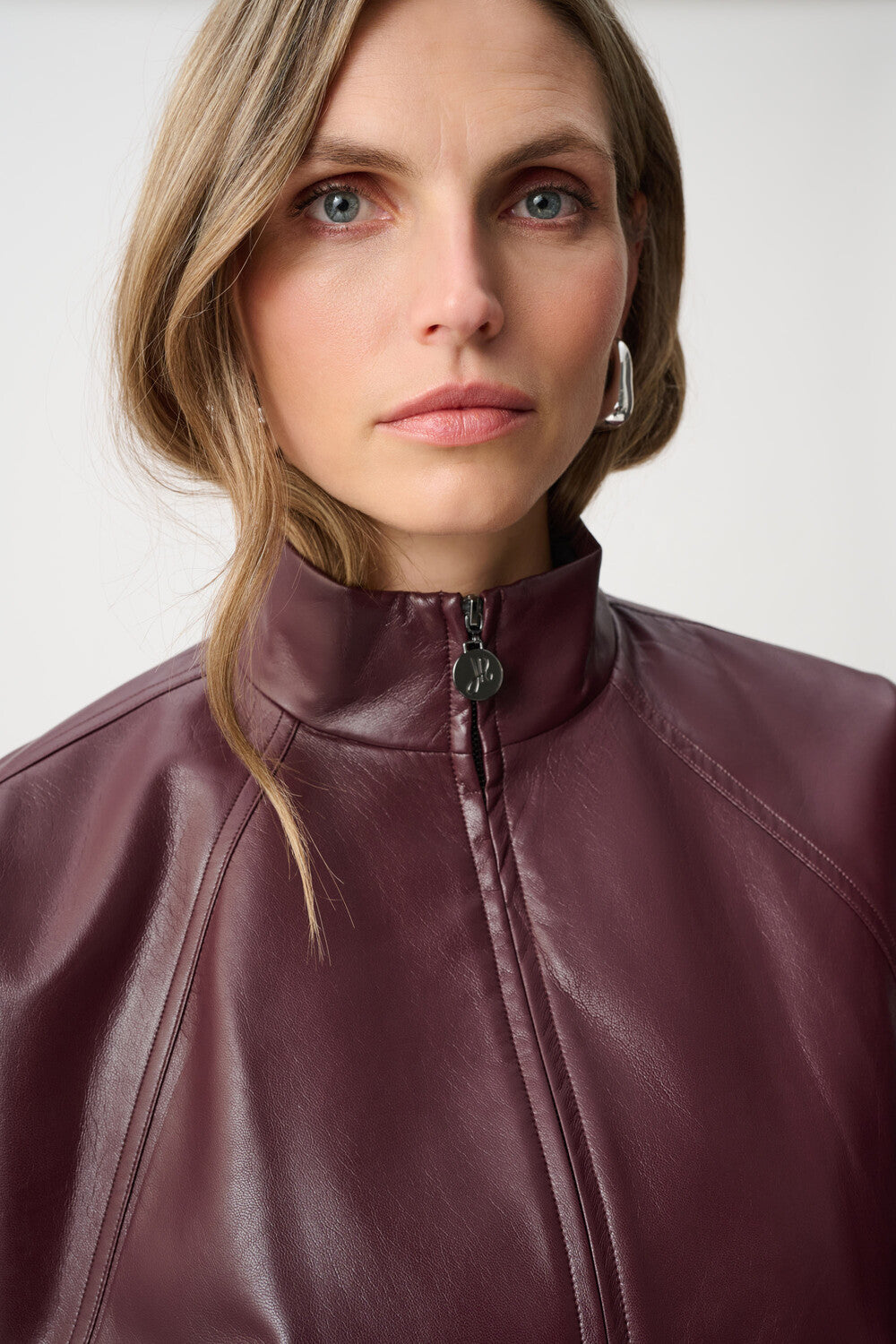 Joseph Ribkoff Mock Neck Bomber Jacket Style 263971