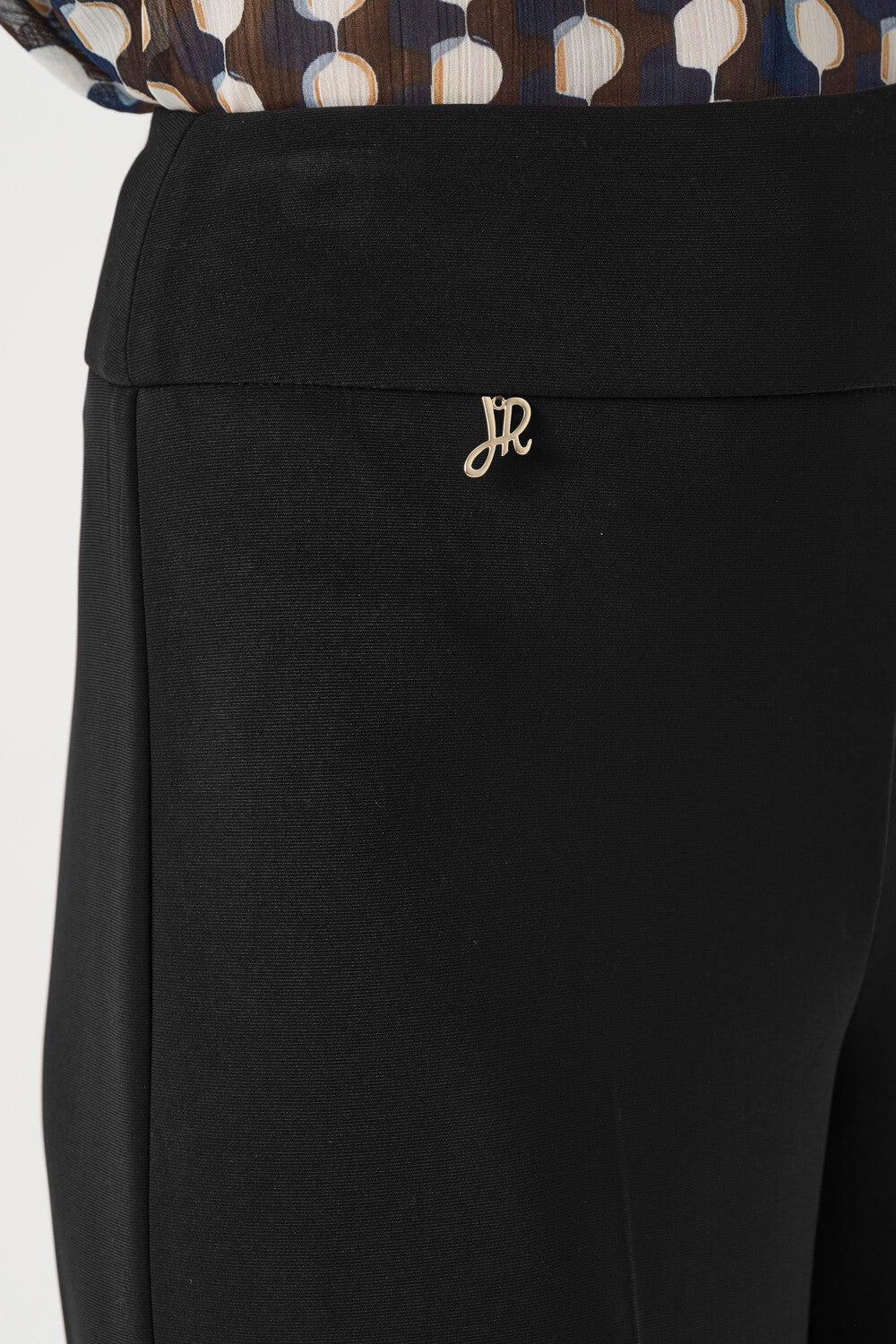 Joseph Ribkoff Belted Mid-Rise Trousers Style 263074 - Black & Navy