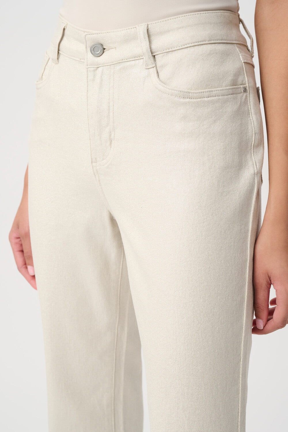 Joseph Ribkoff Classic Straight-Leg Metallic Jeans Style 264913