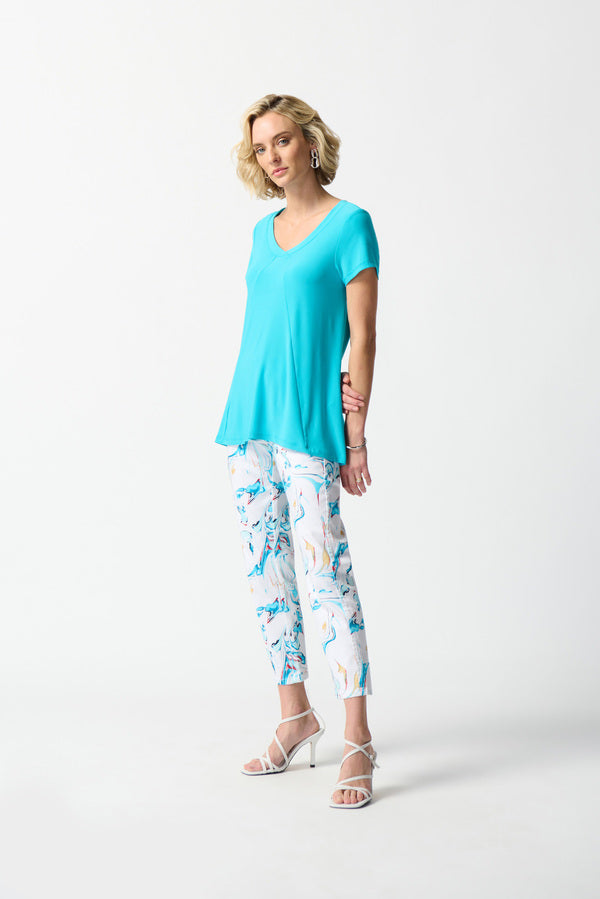 Joseph Ribkoff Watercolor Print Pants Style 242923