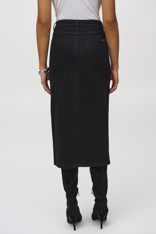 Joseph Ribkoff Buttoned Pencil Skirt Slit Style 244944