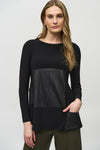 Joseph Ribkoff Crew Neck Pullover With Pockets Style 244084