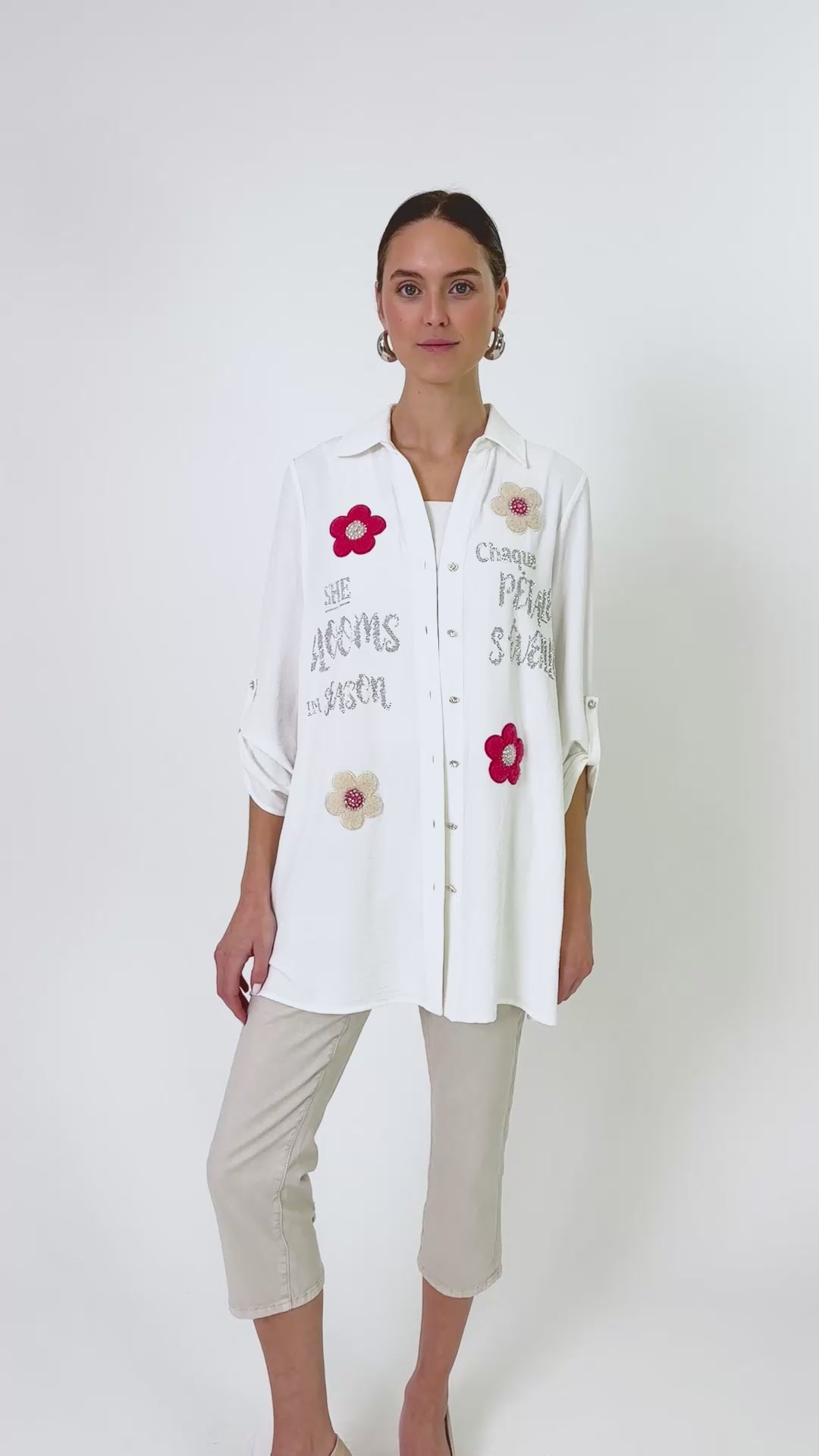 Frank Lyman Floral Long-sleeve Shirt Style 261654