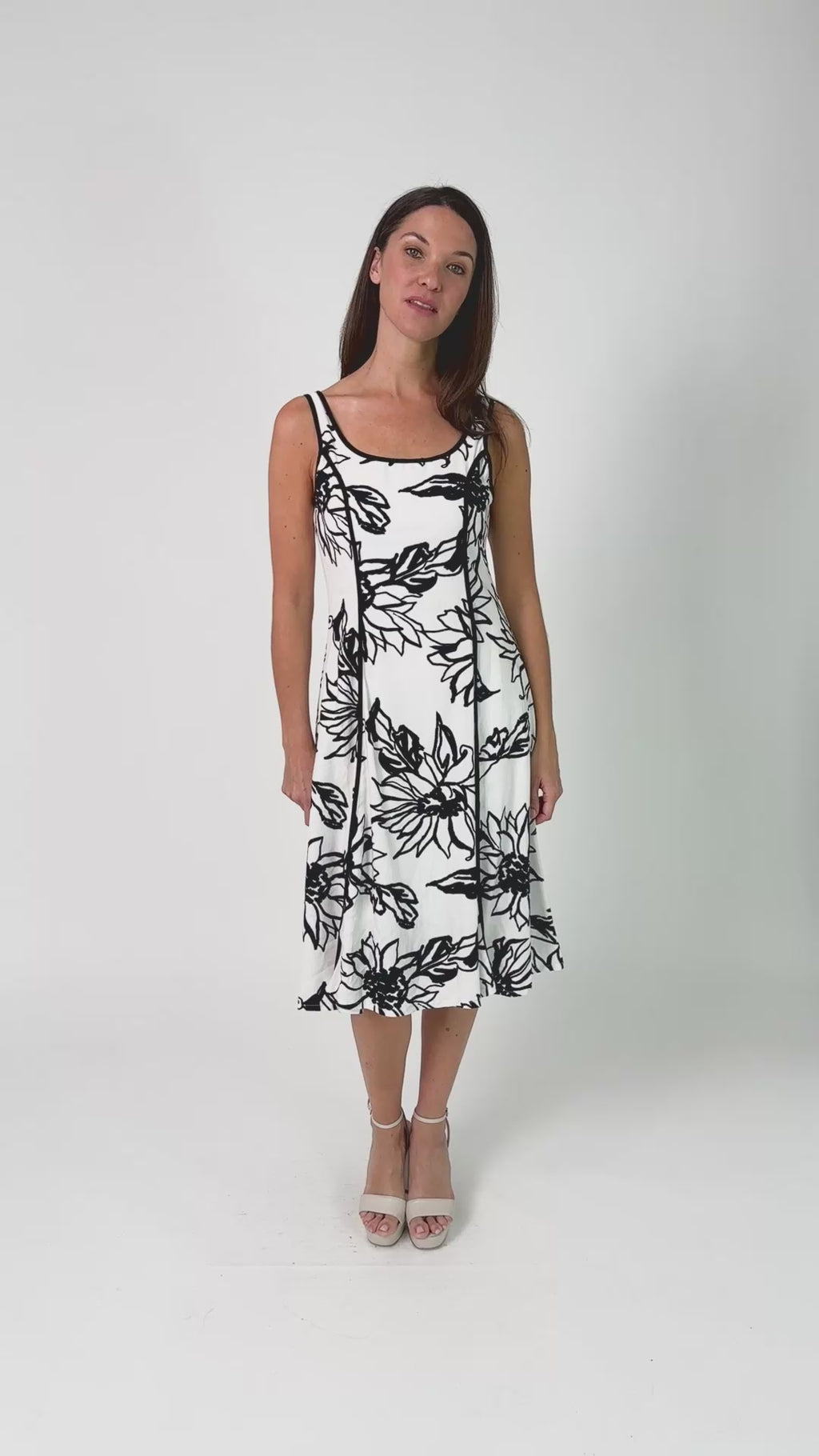 Frank Lyman Floral A-line Dress With Pockets Style 266141