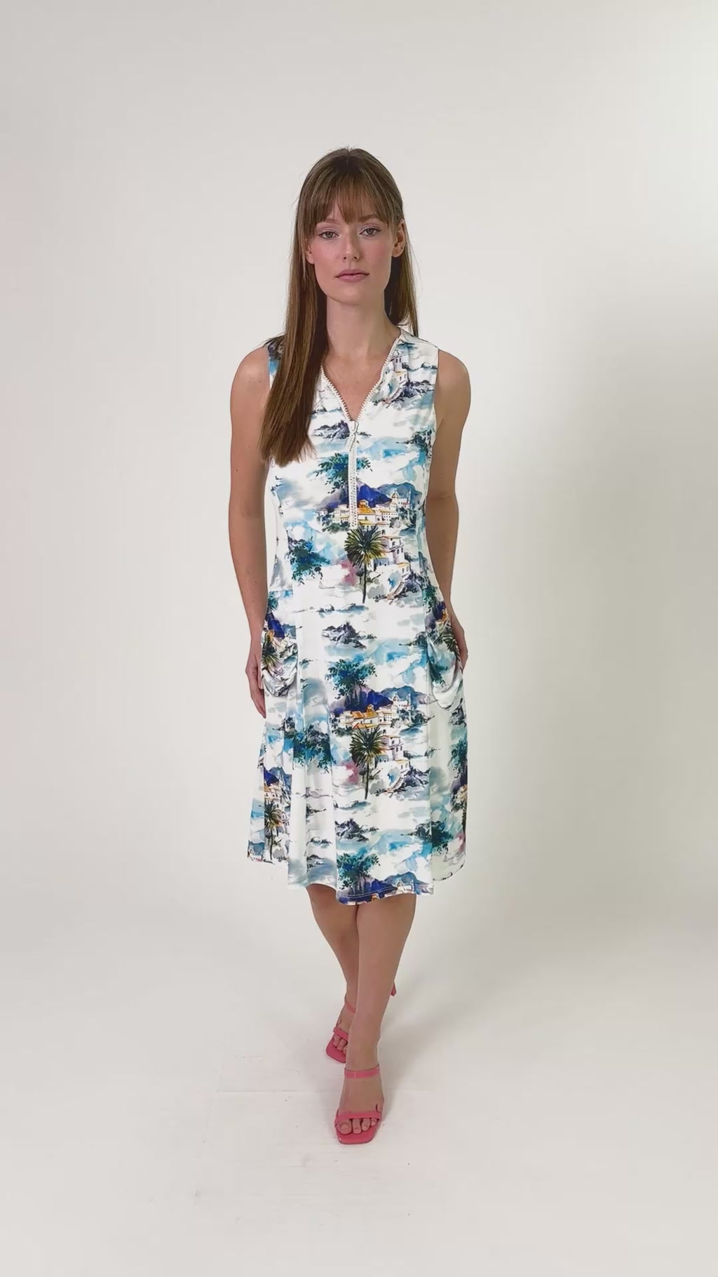 Frank Lyman Floral Sleeveless A-line Dress Style 261234