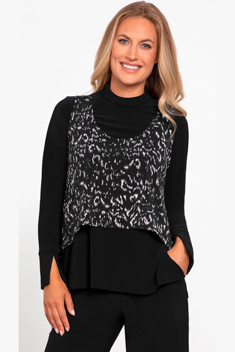 Sympli Pleat Back Smock Print  | Style: 21194P
