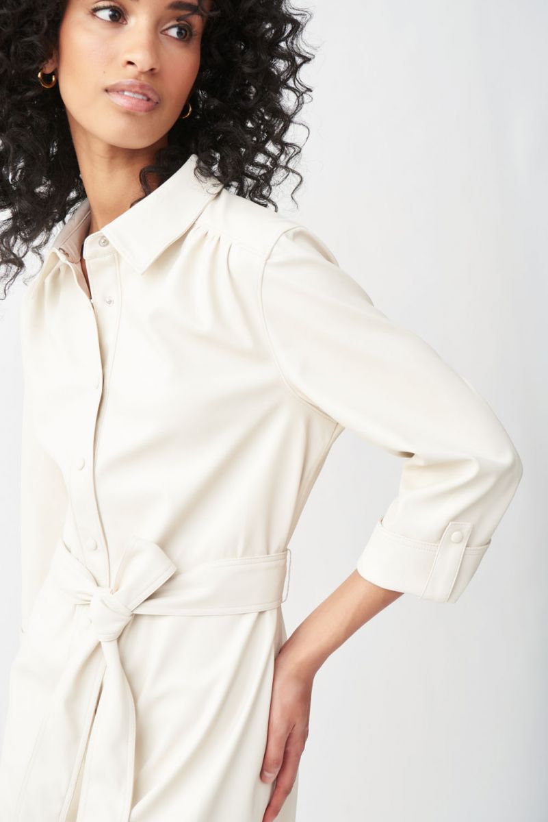 Leather Buttoned Dress