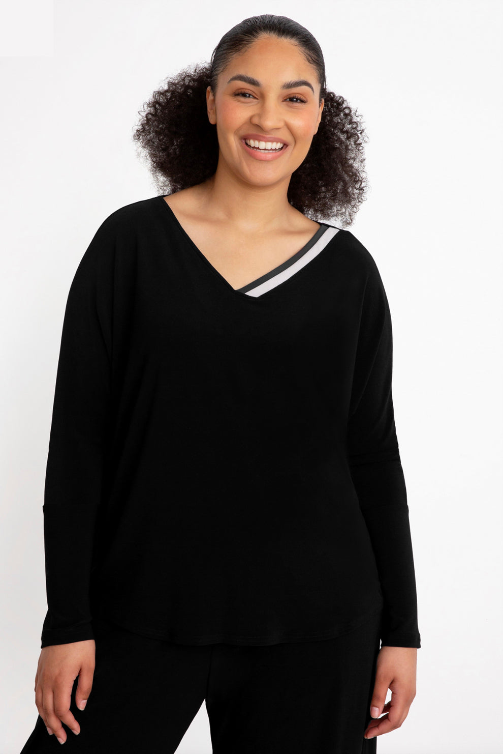 Sympli Underline Cinch Top Style Long Sleeve | Style:22257-3