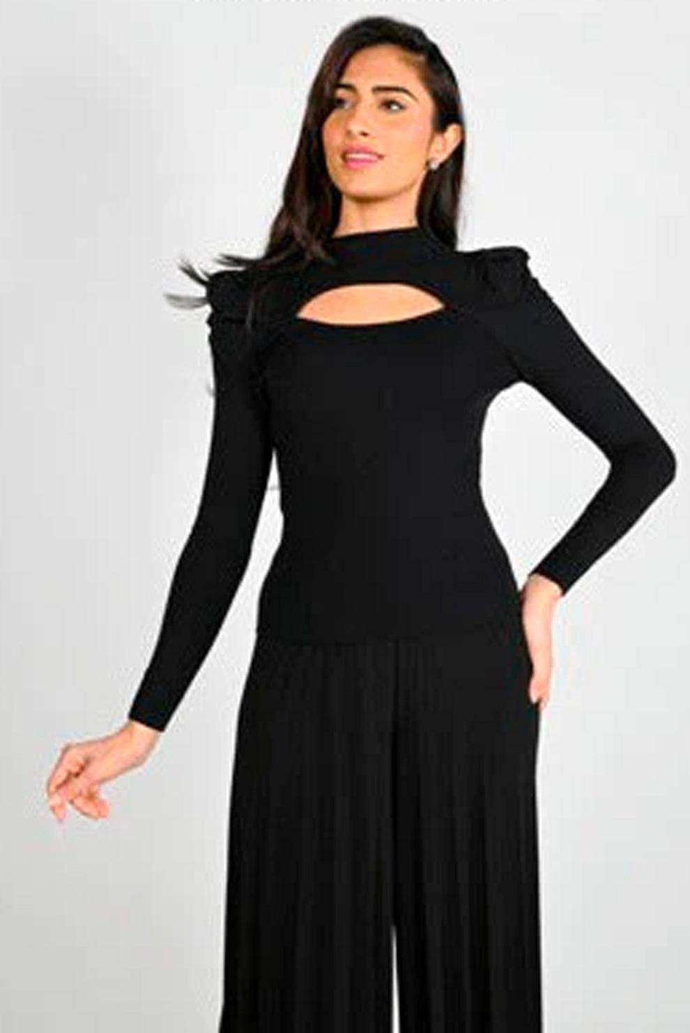 Frank Lyman Black Knit Top | Style: 224565