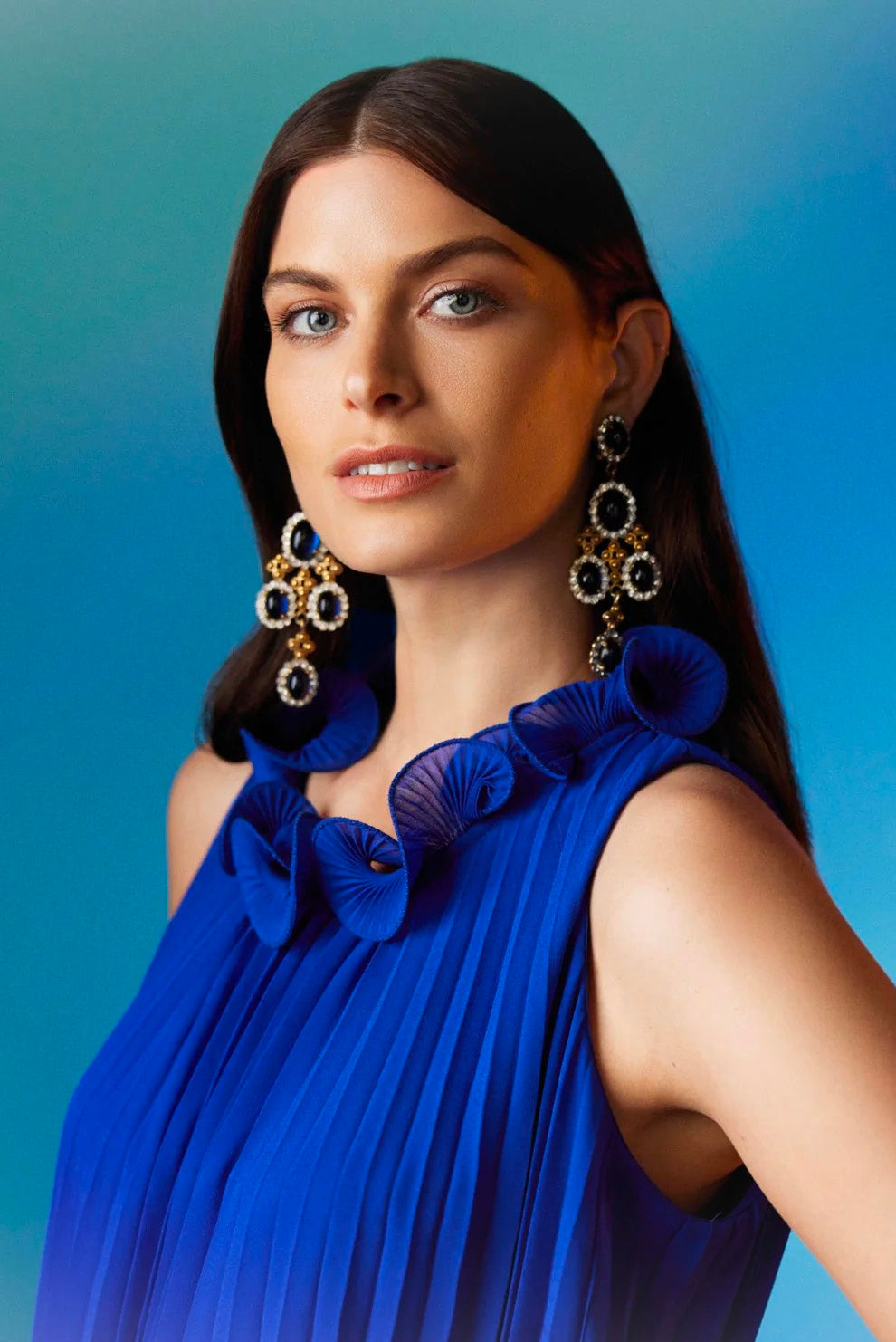 Joseph Ribkoff Ruffle Neck Dress | Style 231730 | Lola's Fashions ...