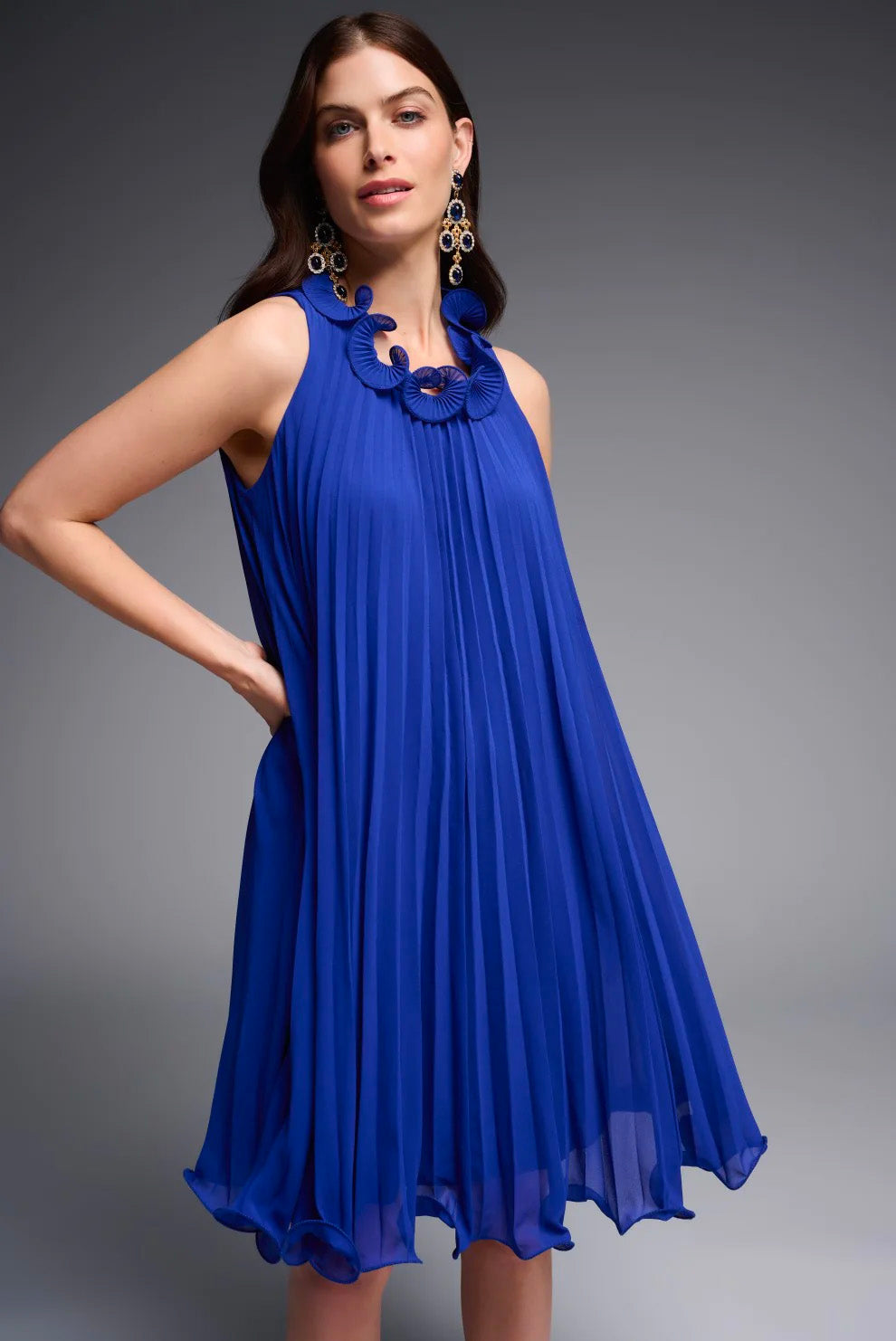Joseph Ribkoff Ruffle Neck Dress | Style 231730