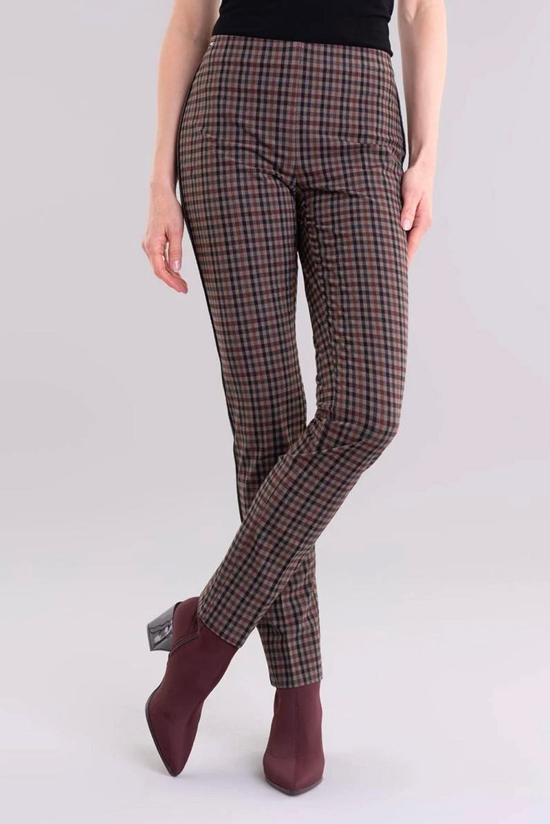 Lisette L Emery Check Pattern 31" Slim Pants | Style: 896953