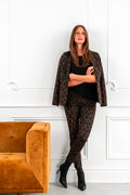 Lisette L Loretta Leopard Pattern 29" Slim Ankle Pants No Waistband | Style: 907672