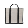 Black 2-In-1 Latte Canvas Tote Bag