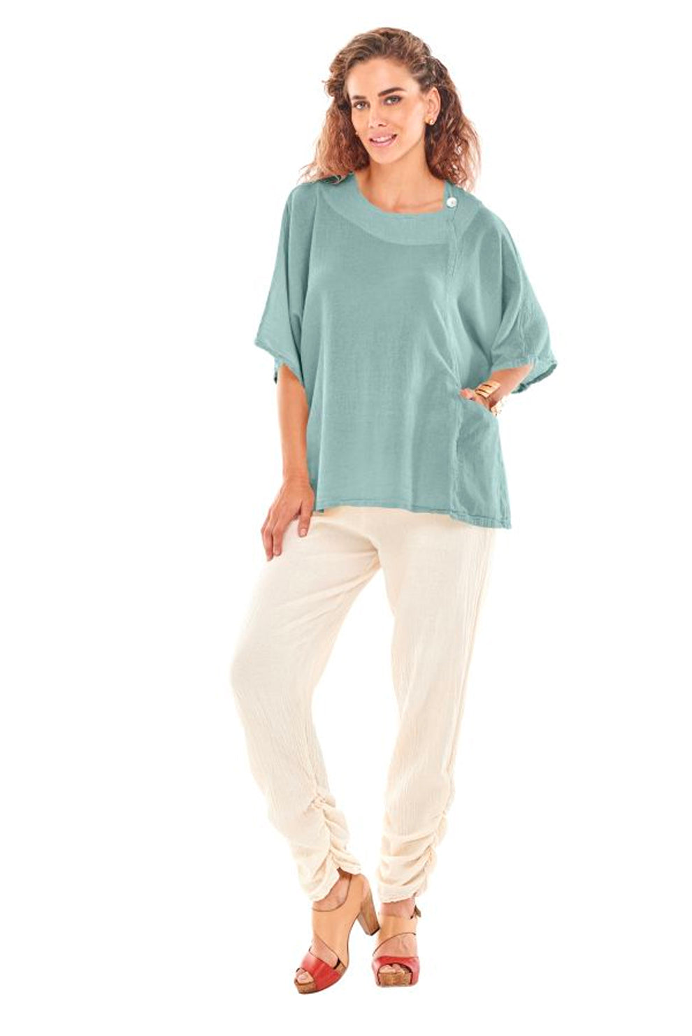 Oh My Gauze Athena Porcelain Blouse