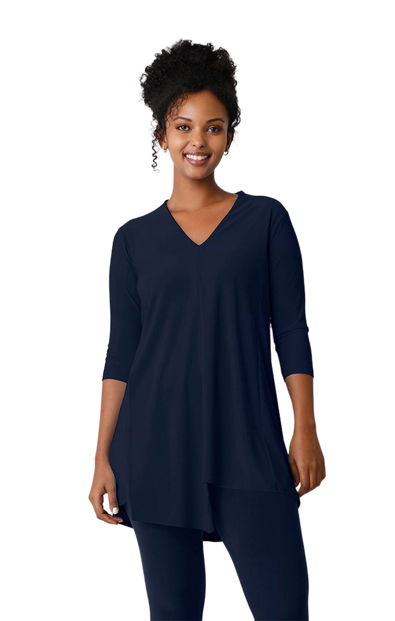 V Neck Double Over Tunic