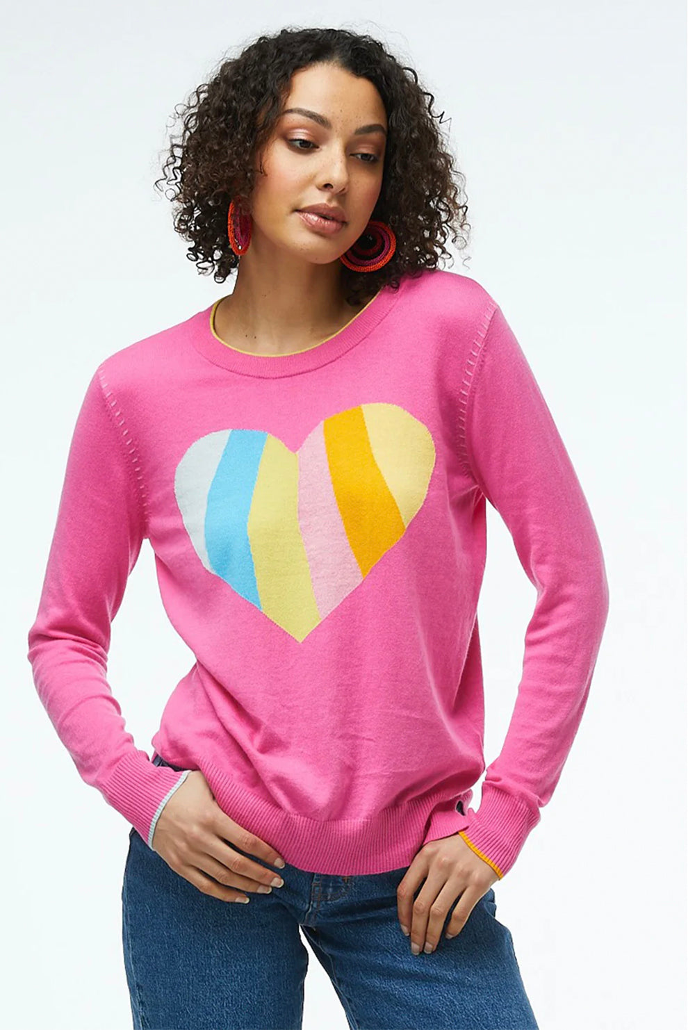 Zaket and Plover Pattern Heart Sweater | Style ZP4461U